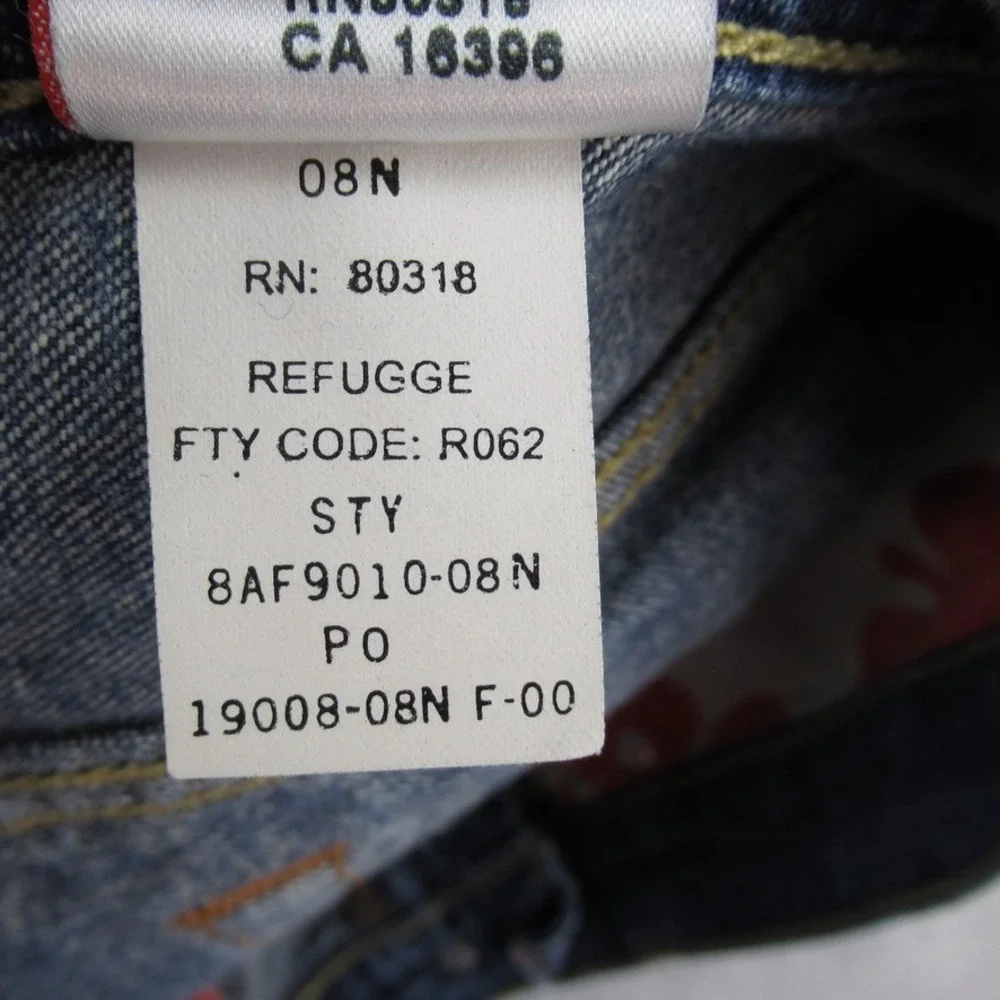 Lucky Brand Dungarees Classic Fit Crop Jeans Blue Denim 8AF9010-08N Mens Size 27